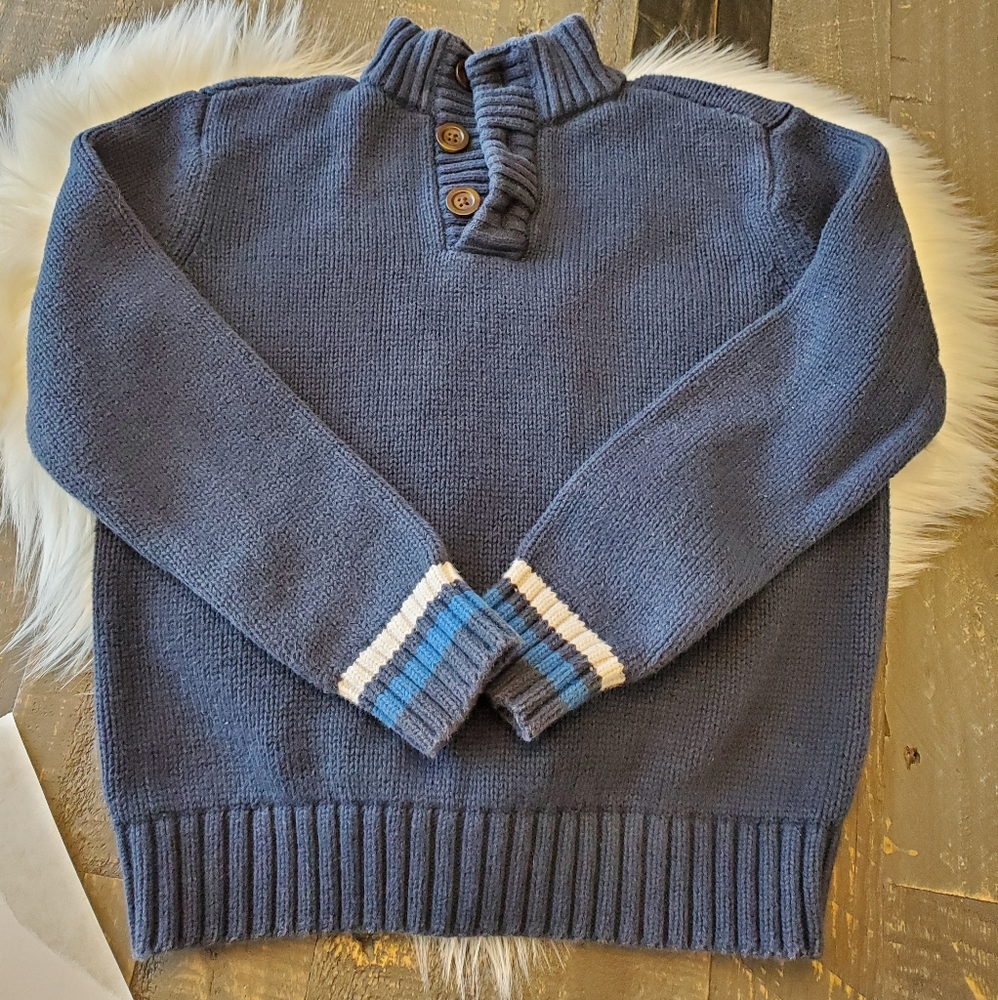 Lands End  Blue Sweater Boys Size M 6 -7